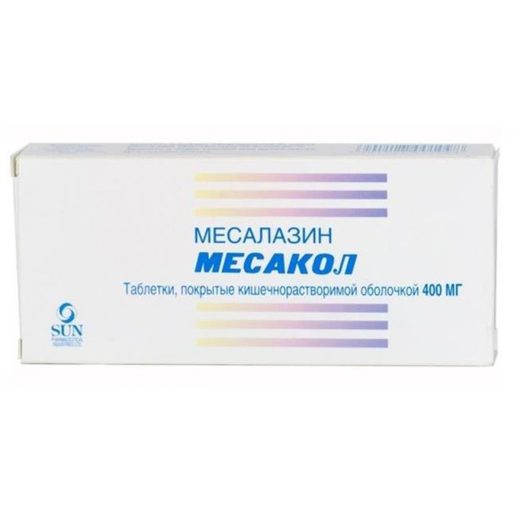 Месакол таб. п.о кш/раств 400мг №50