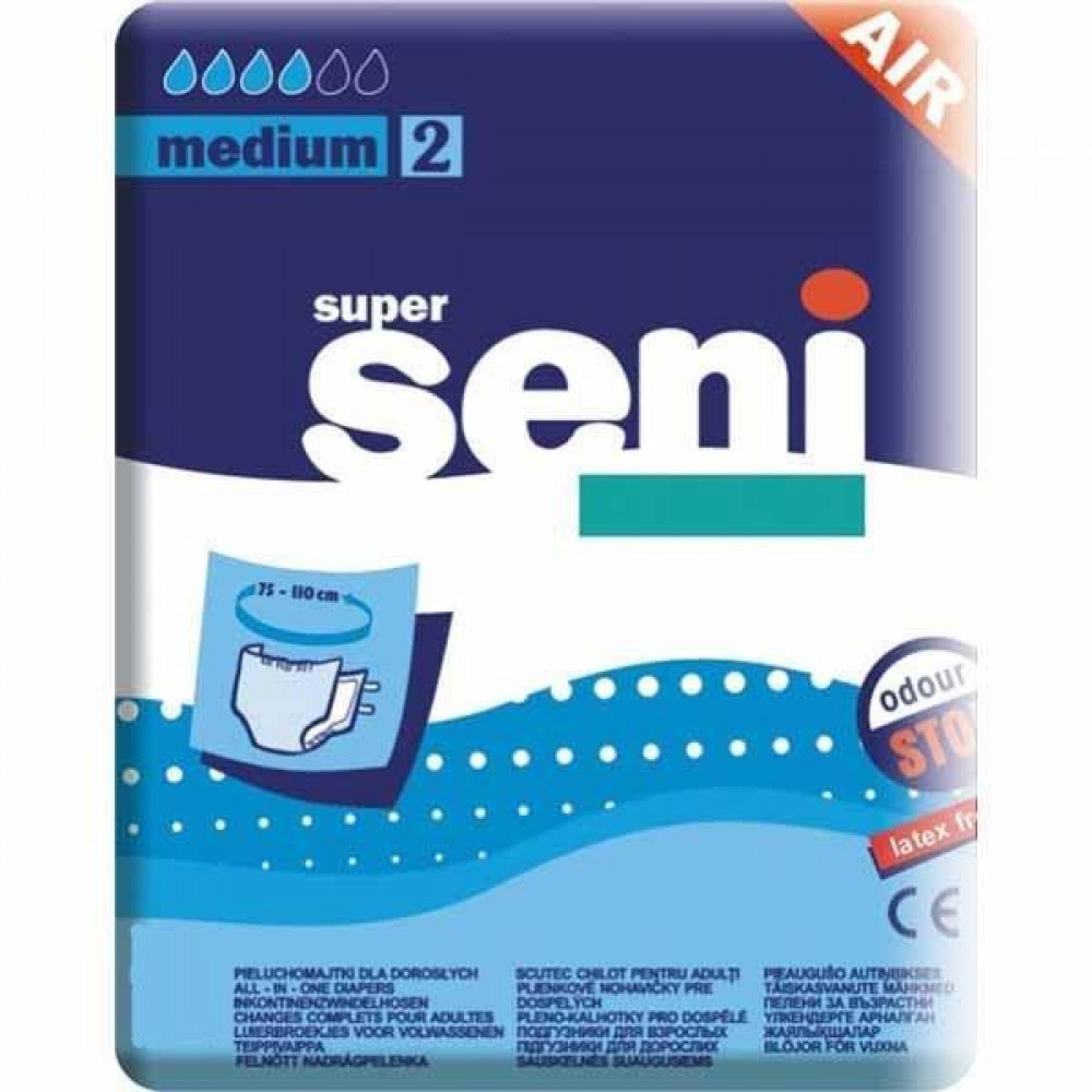 Подгузники д/взр. дыш. seni super medium №10