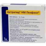 Актрапид HM Пенфилл р-р д/ин. 100МЕ/мл 3мл №5  (картриджи)